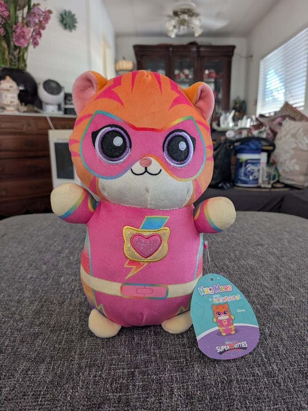 Squishmallows Disney SuperKitties Ginny HugMees 10-Inch Plush